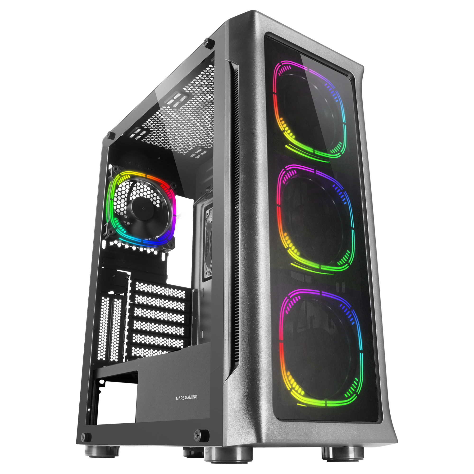 Mars Gaming MC-NEO Black XXL E-ATX Gaming Tower Tempered Glass Side and Front Window 4x ARGB – image 1