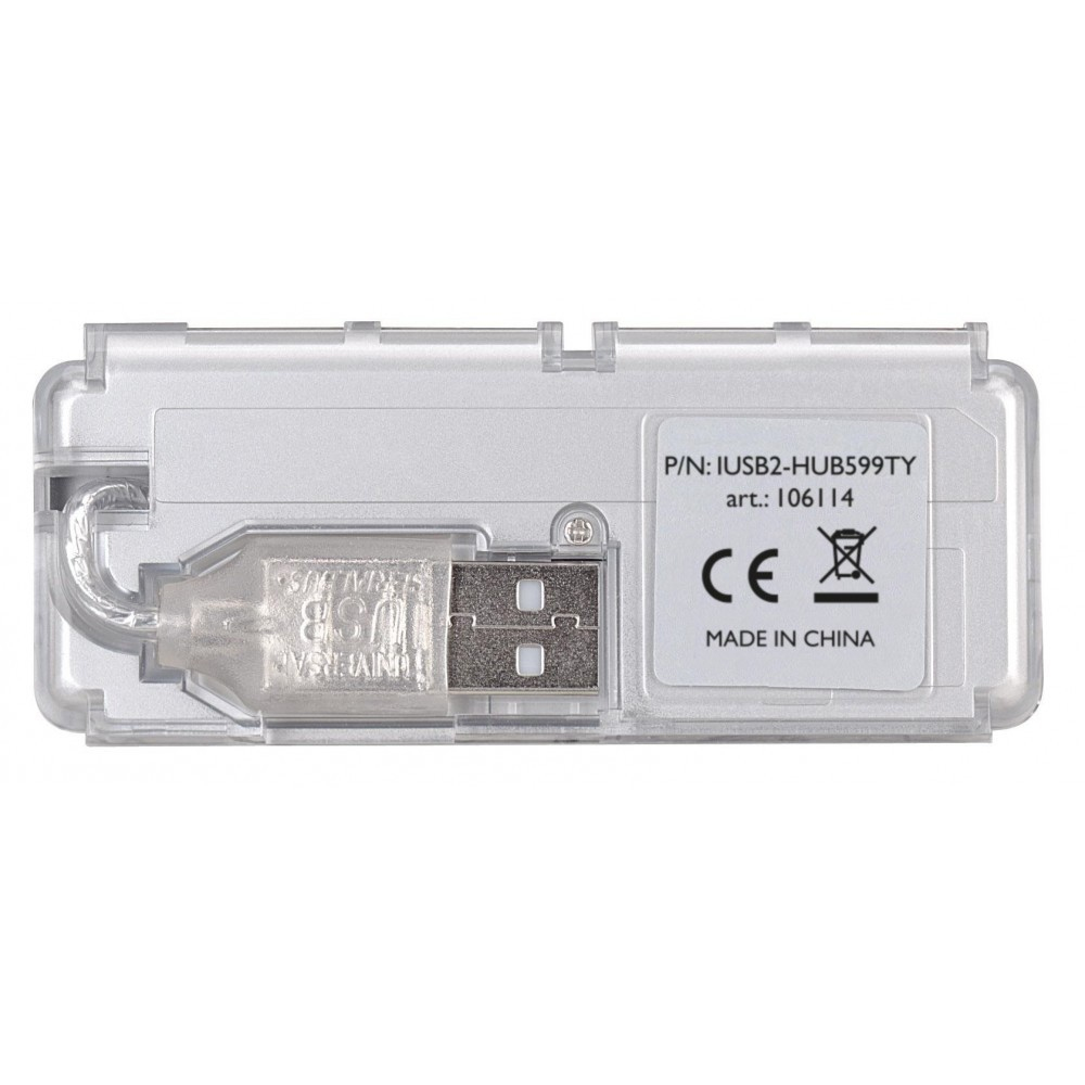 Techly IUSB2-HUB599TY interface hub USB 2.0 480 Mbit/s Grey – image 8