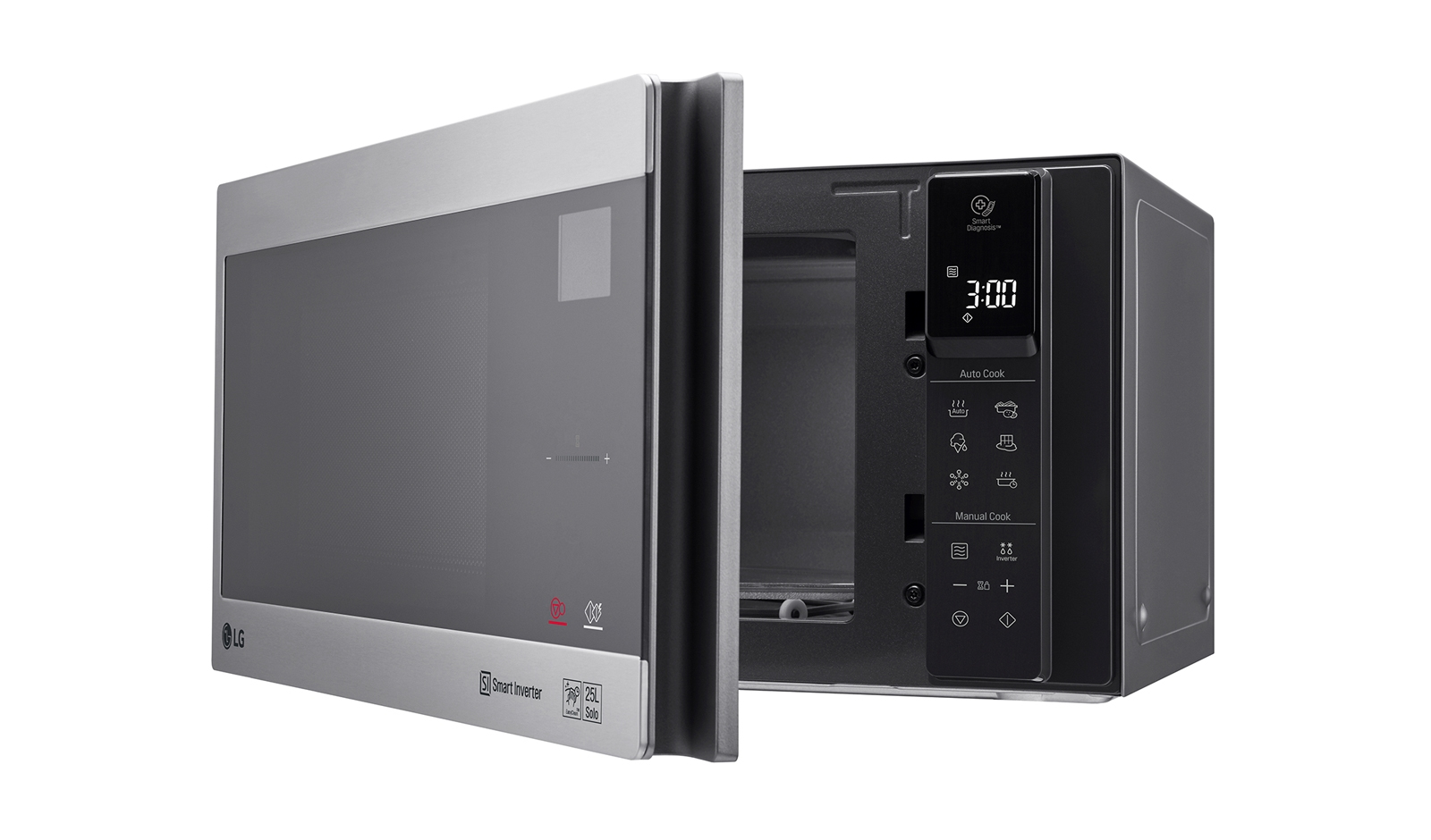 LG MS2595CIS microwave Silver, Stainless steel Solo microwave Countertop – image 4