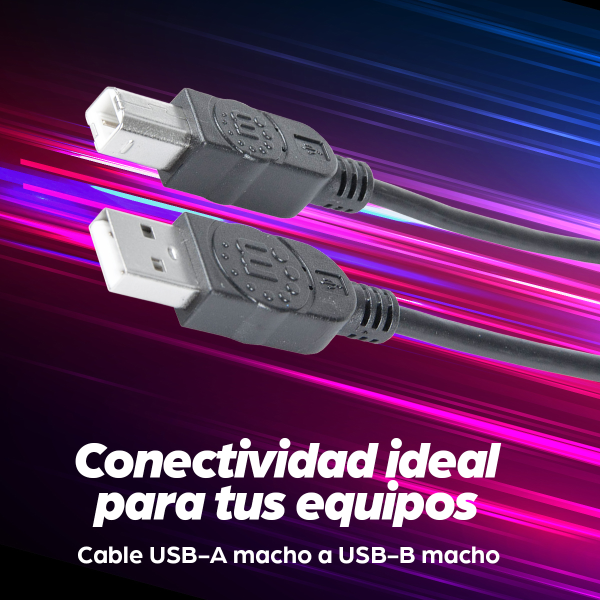 Cable USB-A 2.0 a USB-B 2.0 3m Manhattan 333382, Cubierta de Plastico, Color Negro