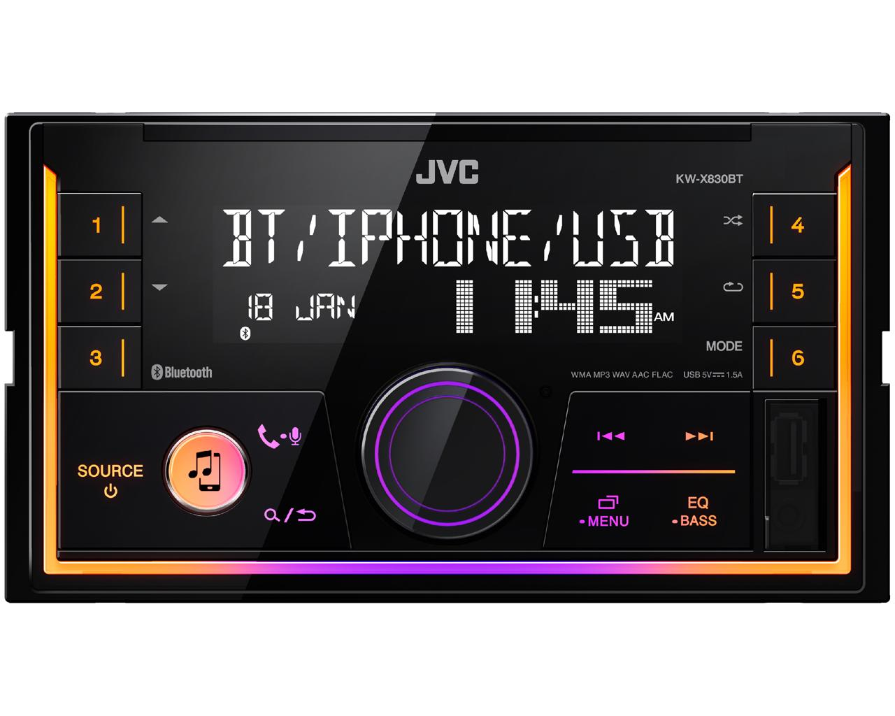 JVC KW-X830BT 2-DIN Digital Media Receiver – image 3