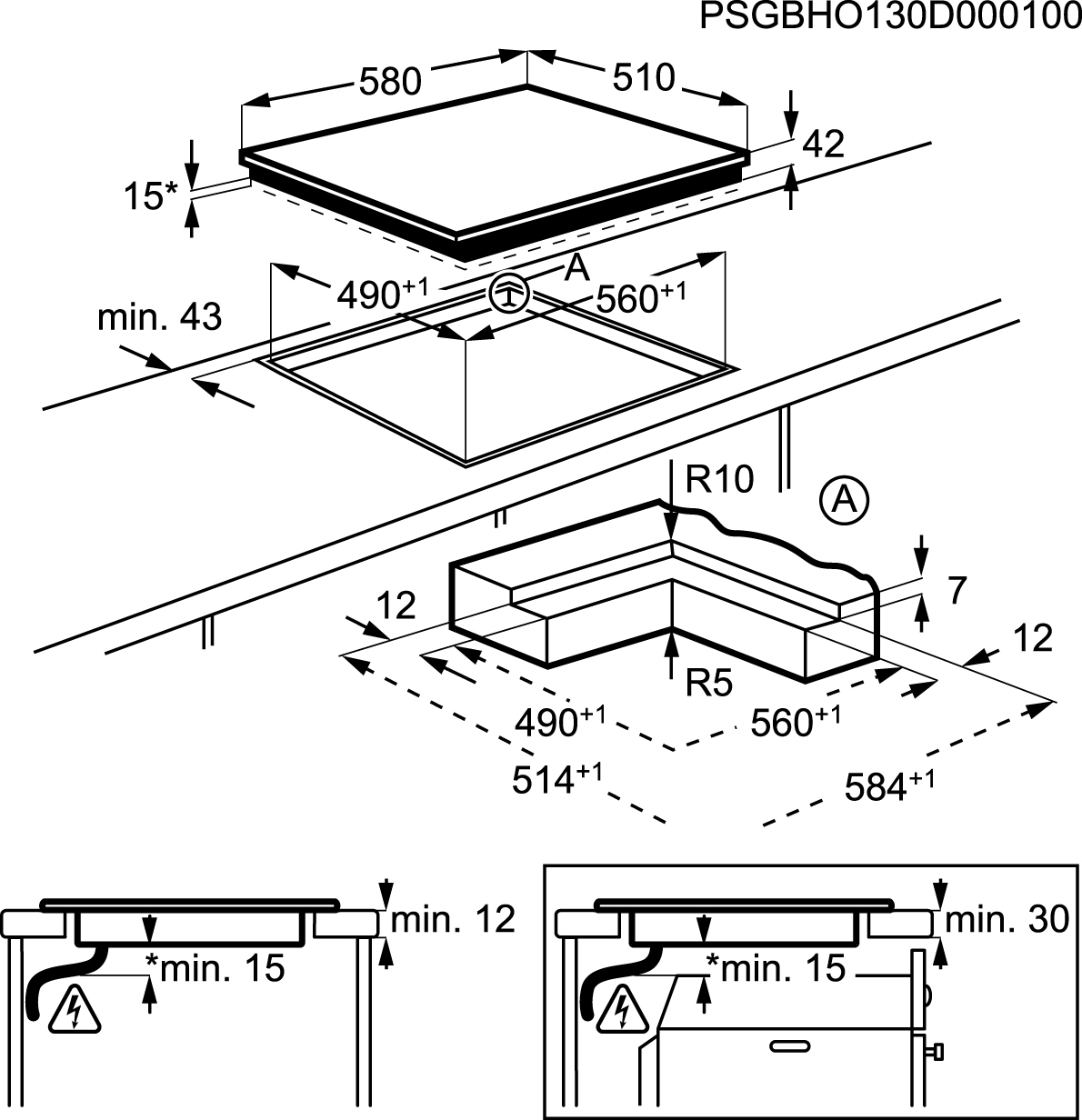 AEG HK654070IB Black Built-in Zone induction hob 4 zone(s) – image 5