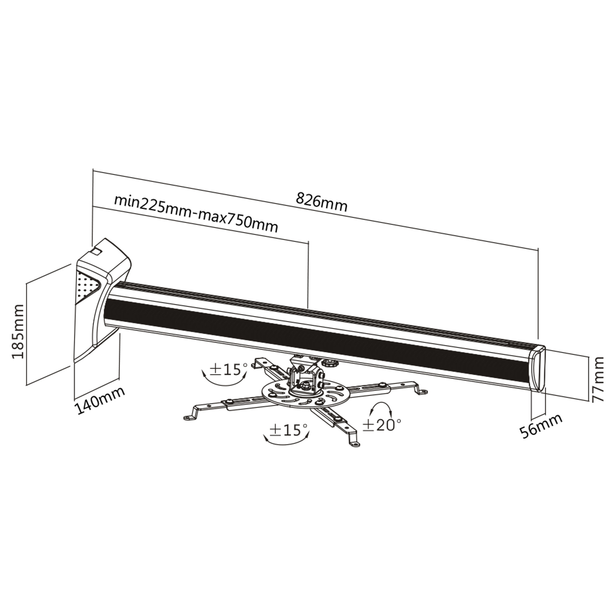 InLine Wall Mount for Projector, max. – image 2