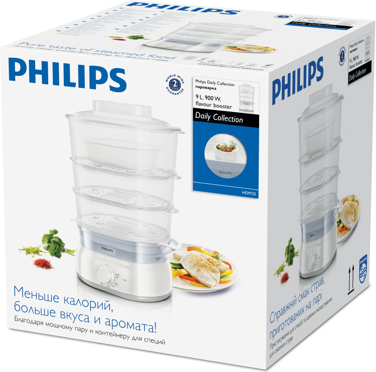 Philips Daily Collection HD9125/90 steam cooker 3 basket(s) Freestanding – image 7