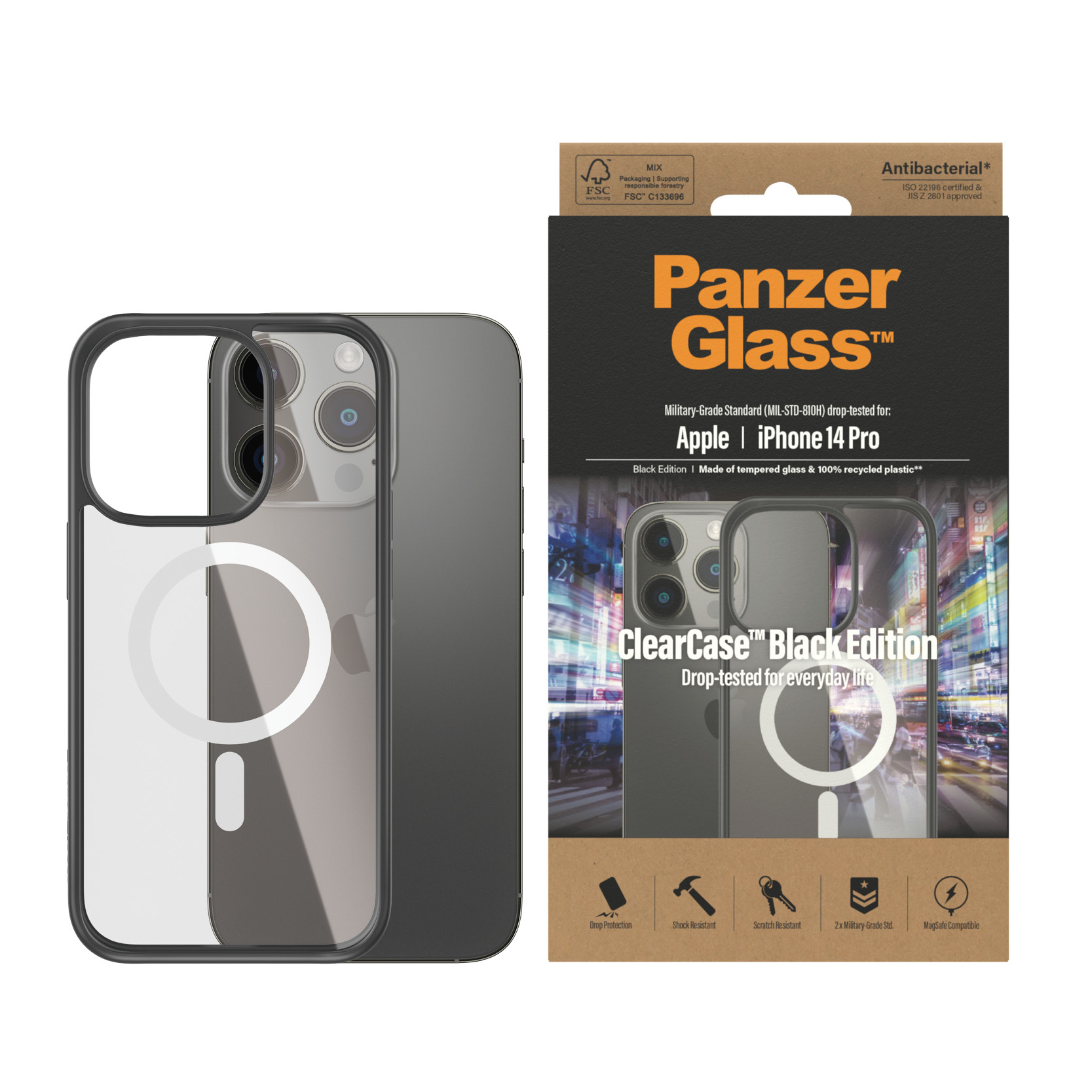 PanzerGlass® ClearCase Transparent w. White MagSafe & iPhone 14 Pro – image 2