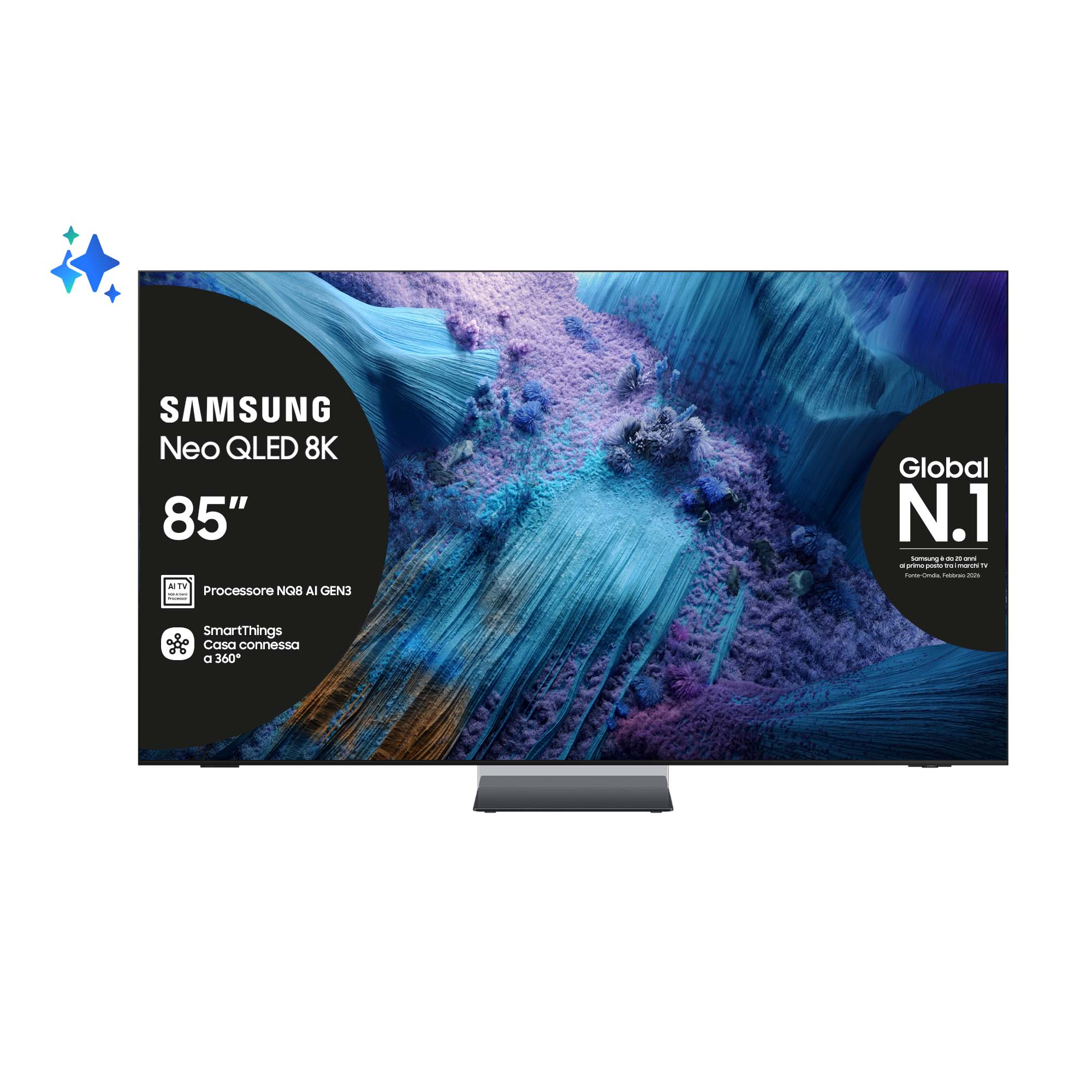 Samsung QE85QN990FT 2,16 m (85 ) 8K Ultra HD Smart TV Wifi Noir Neuf — photo 1