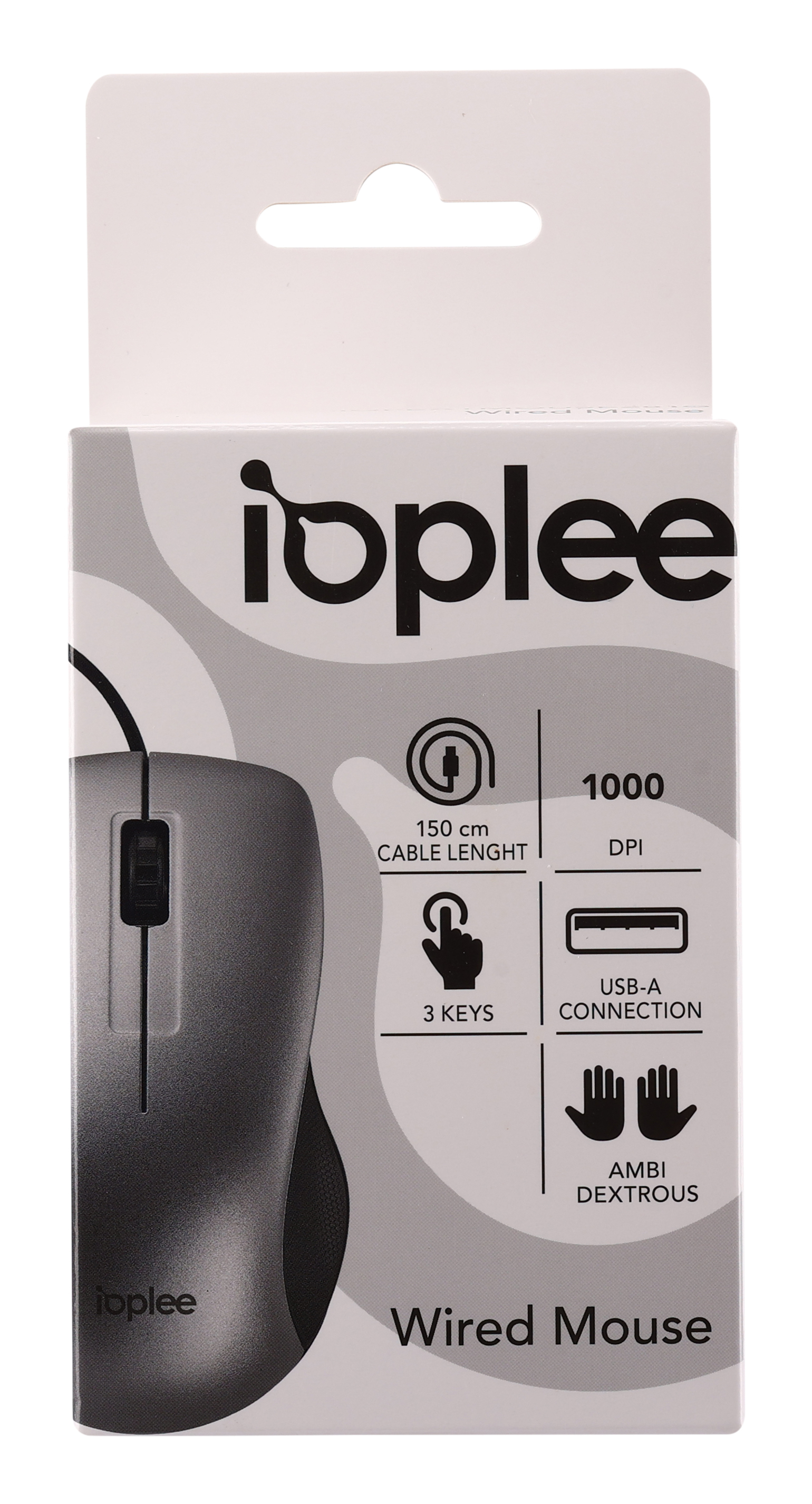 IOPLEE 281Good mouse Universal Ambidextrous USB Type-A 1000 DPI – image 4