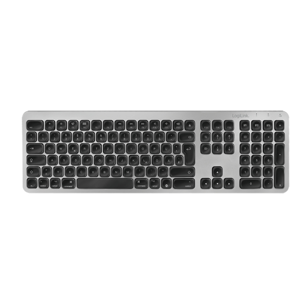 LogiLink ID0206 keyboard Office Bluetooth QWERTZ German Grey – image 2