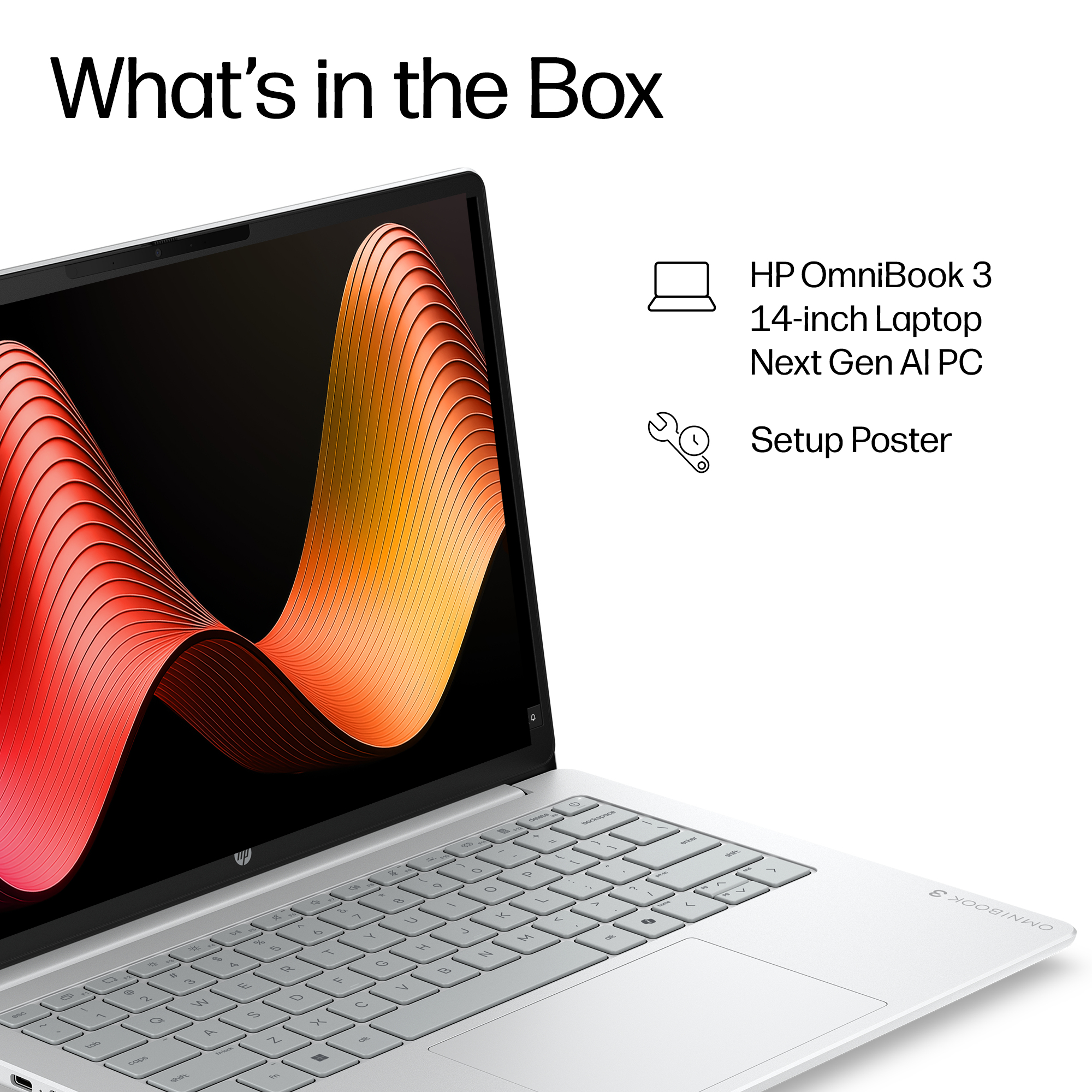 HP OMNIBOOK 3 NGAI 14-HZ0007NAX Copilot+ PC Snapdragon X1-26-100 Laptop 35.6 cm (14″) 2K 8 GB LPDDR5x-SDRAM 512 GB SSD Wi-Fi 6E (802.11ax) Windows 11 Home Silver image 13