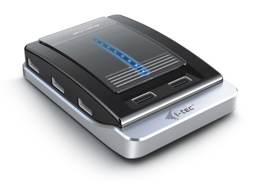 i-tec USB2HUB7 interface hub 480 Mbit/s Black, Silver – image 1