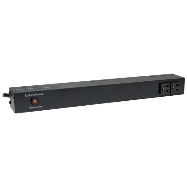 CyberPower PDU15B2F12R power distribution unit (PDU) 14 AC outlet(s) 1U Black – image 1