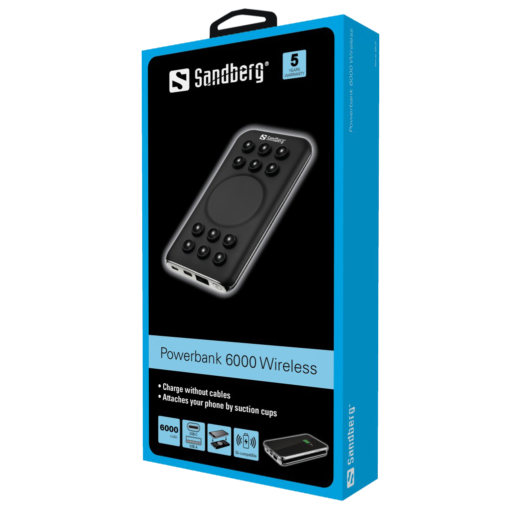 Sandberg Powerbank 6000 Wireless + USBC – image 2