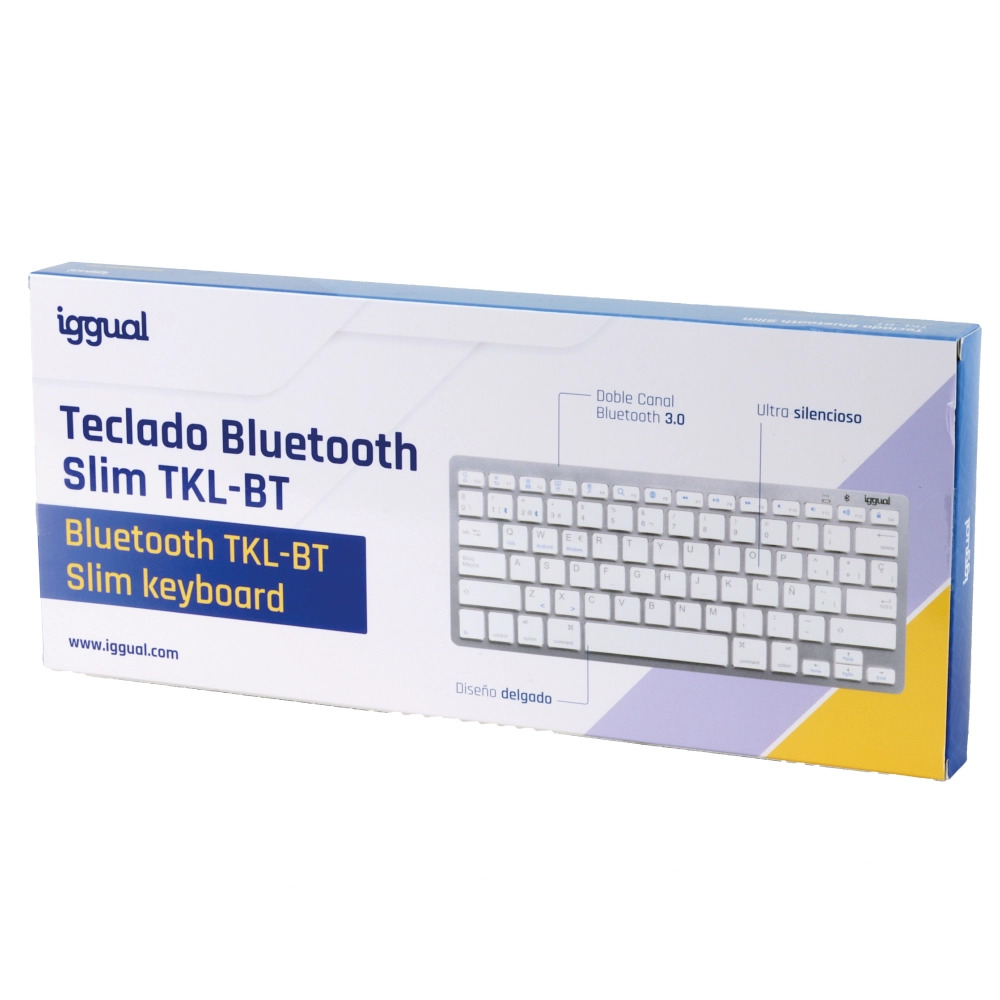 iggual TKL-BK keyboard Universal Bluetooth QWERTY Spanish Silver – image 8