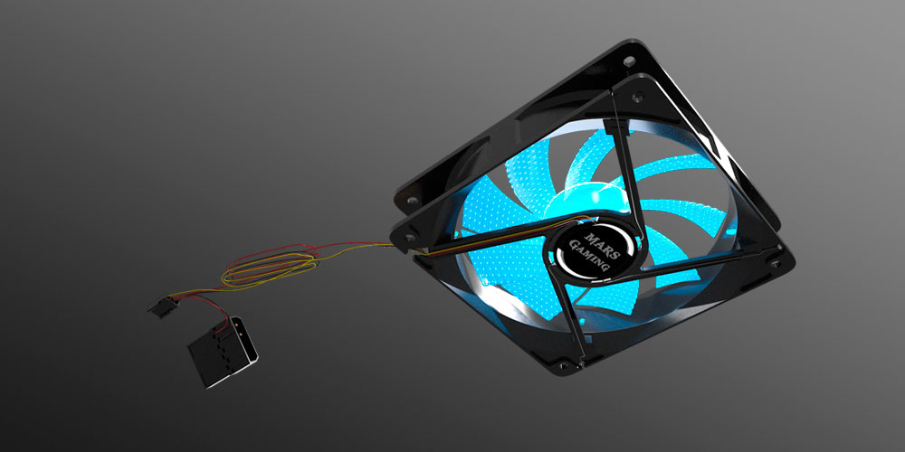 Mars Gaming MF12B computer cooling system Computer case Fan – image 3