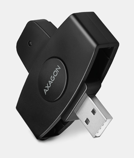 Axagon CRE-SM5 smart card reader Indoor USB USB 2.0 Black – image 1