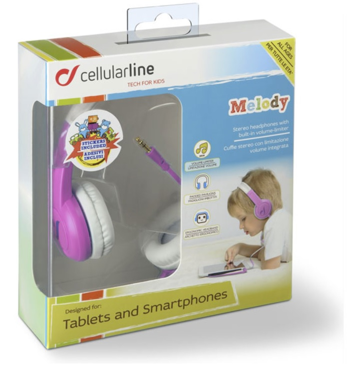Cellularline MELODYF headphones/headset Wired Head-band Pink – image 2