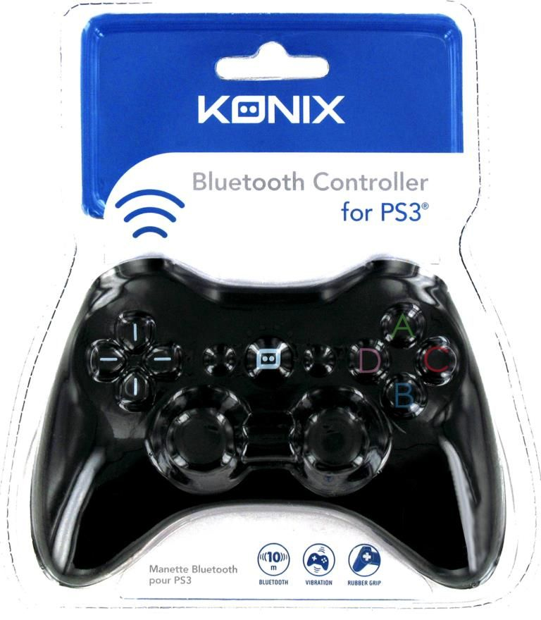 Konix 3328170229494 Gaming Controller Black Bluetooth Gamepad Analogue / Digital Playstation 3 – image 1