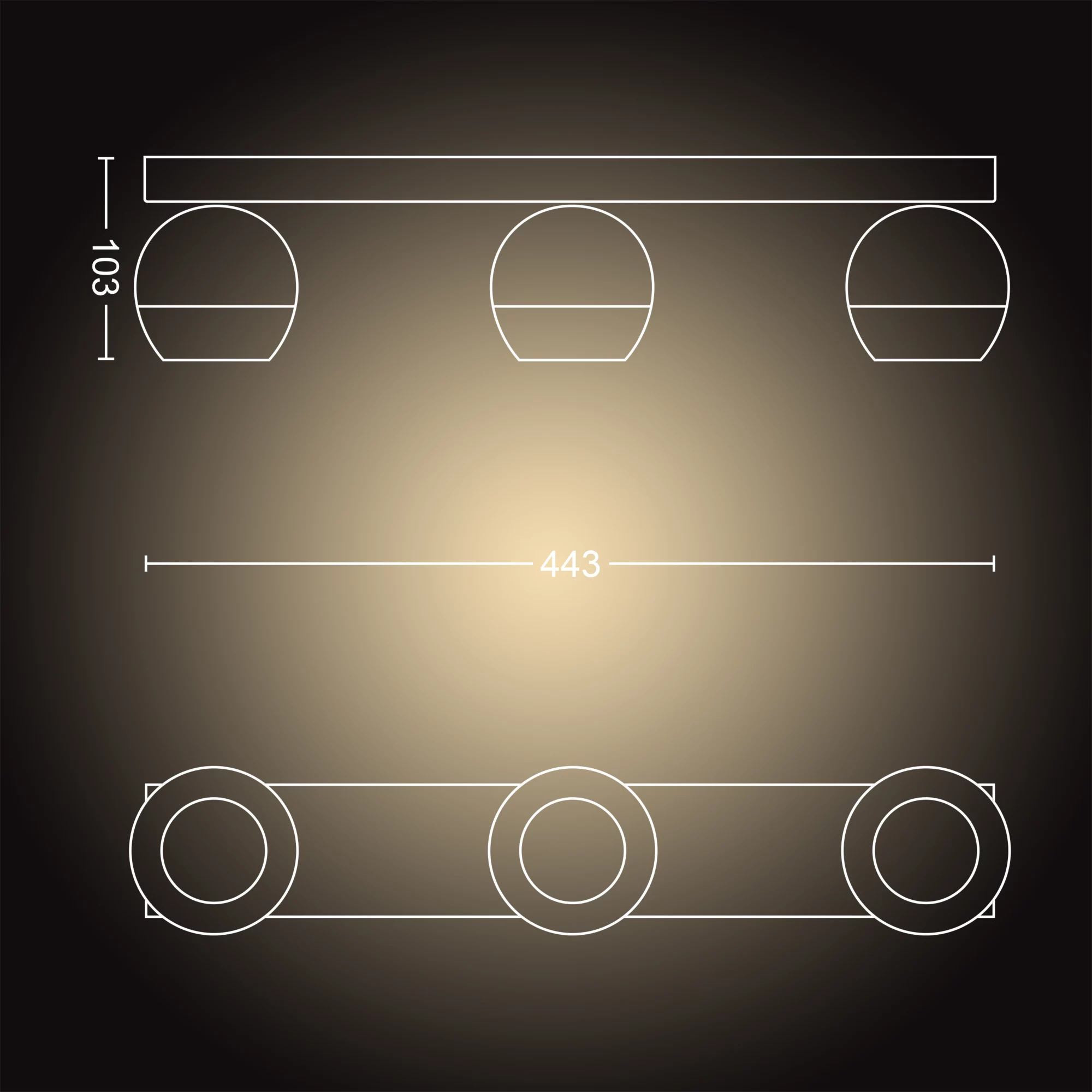 Philips by Signify Philips Hue White ambience Buckram triple spotlight – image 3