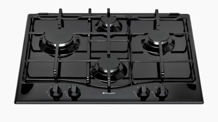 Hotpoint GC640BK hob Black Built-in Gas 4 zone(s)