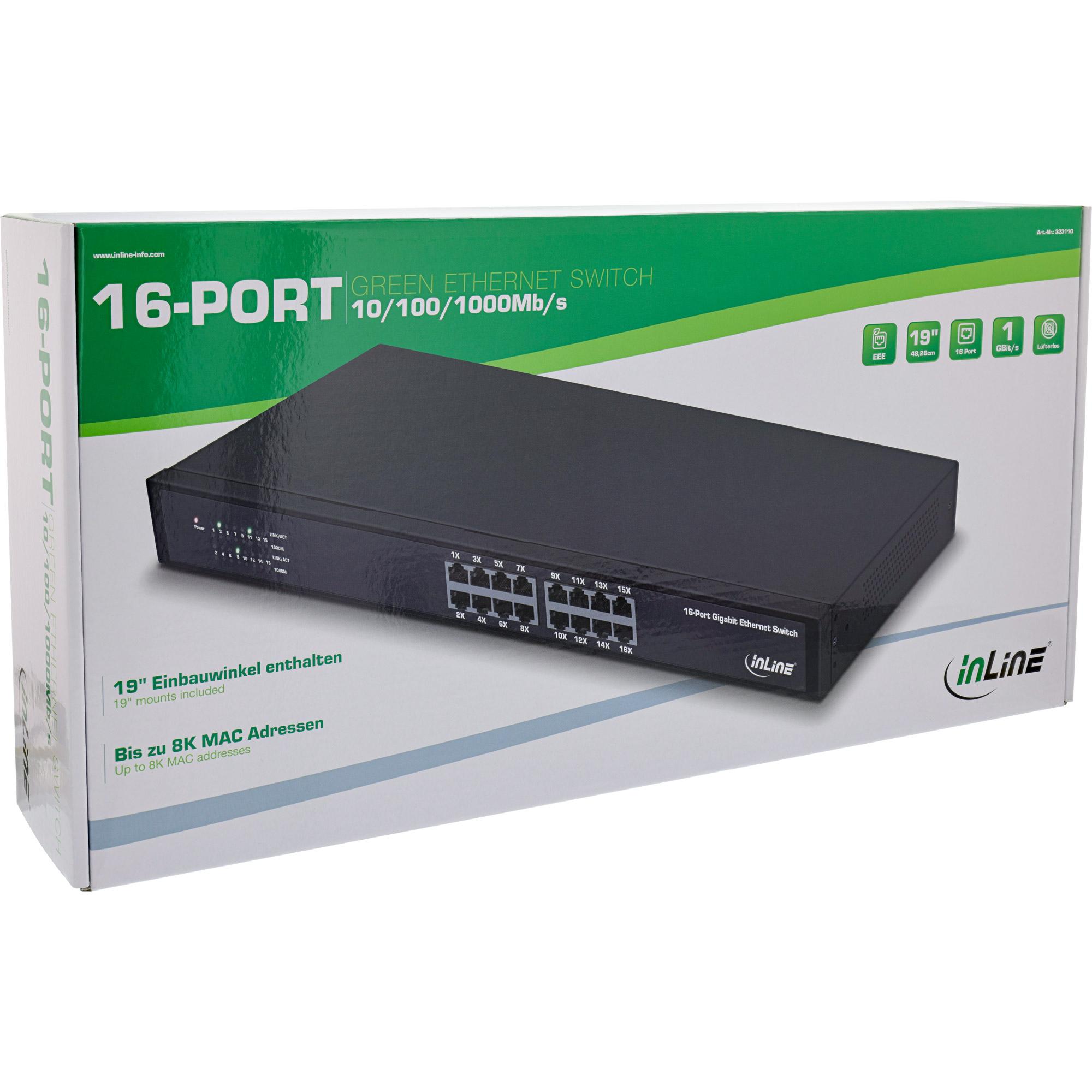 InLine Gigabit Network Switch 16-Port – image 3