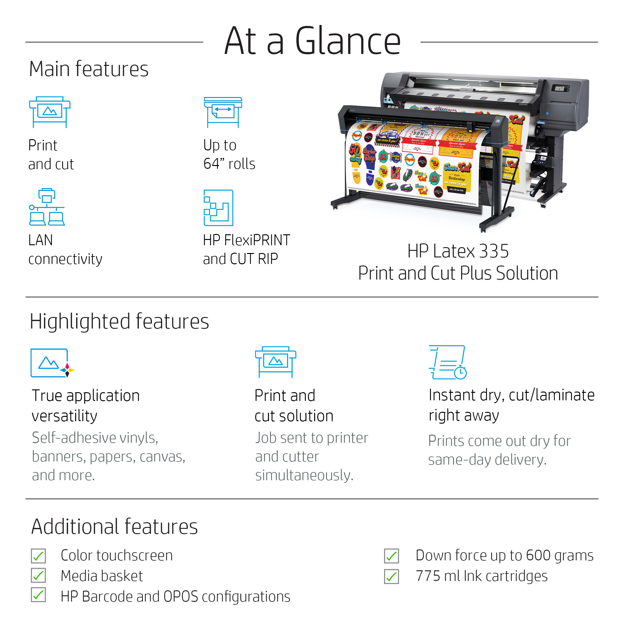 HP Latex 335 large format printer Latex printing Colour – image 7