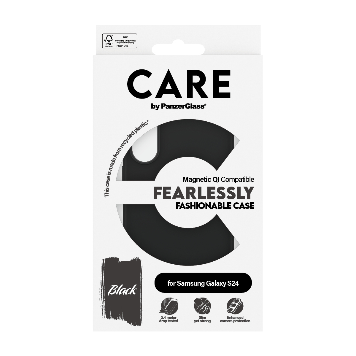 PanzerGlass CARE™ by PanzerGlass® Case Black w. Qi Compatible Samsung Galaxy S24 – image 3