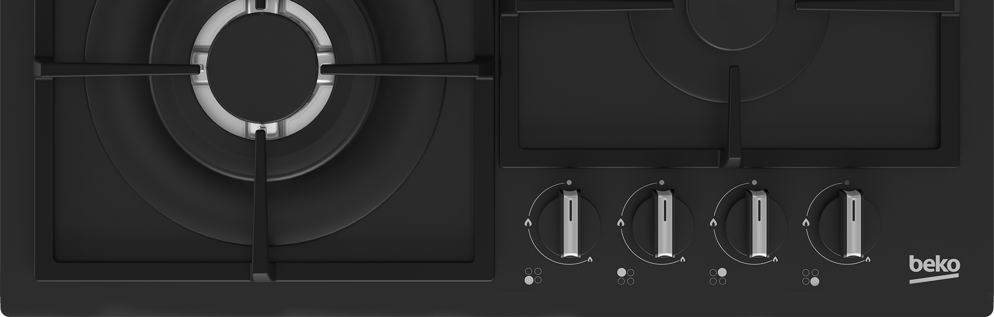 Beko 8770223200 hob Black Gas – image 6