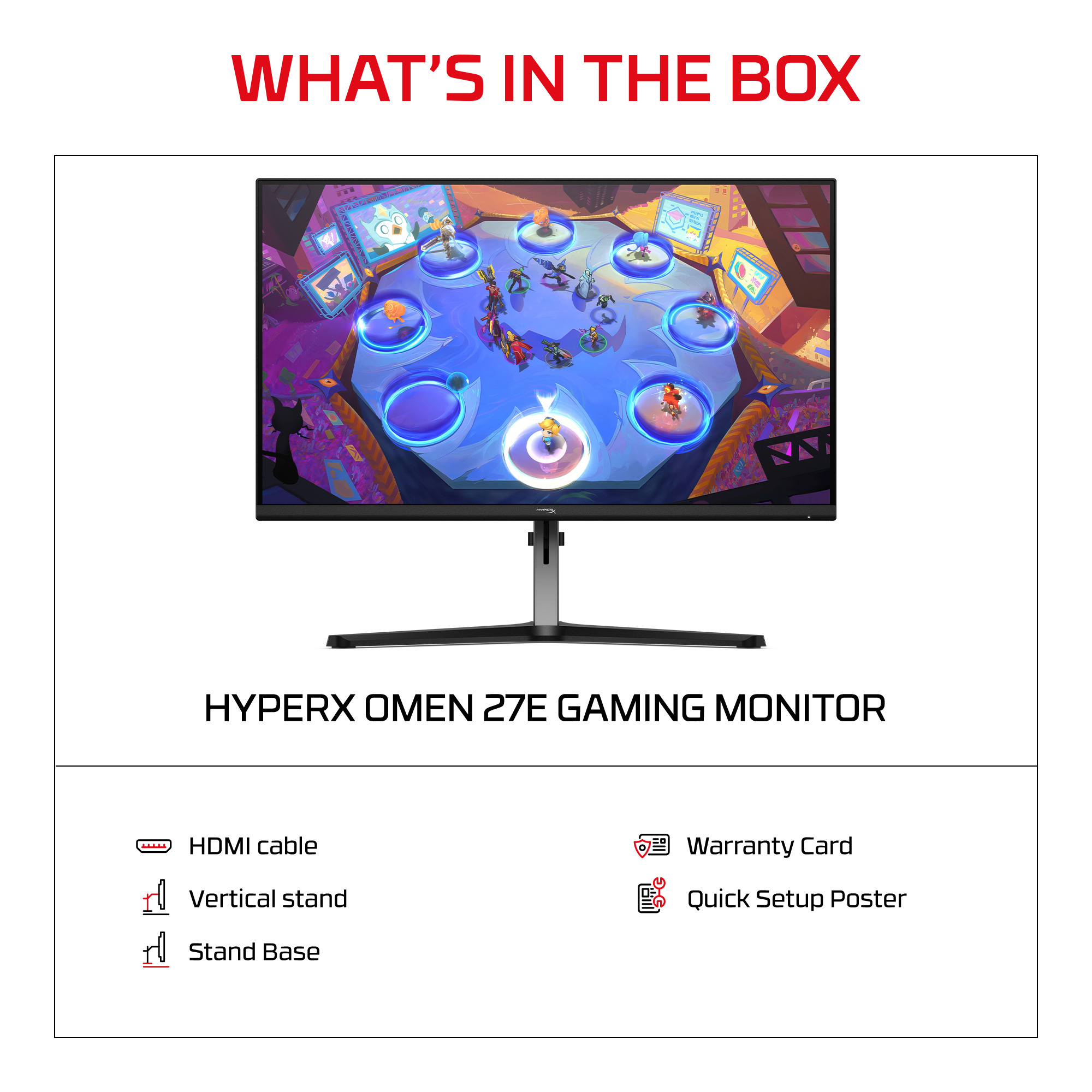 HP HyperX OMEN 27 inch FHD 144Hz Gaming Monitor - OMEN 27e – image 6