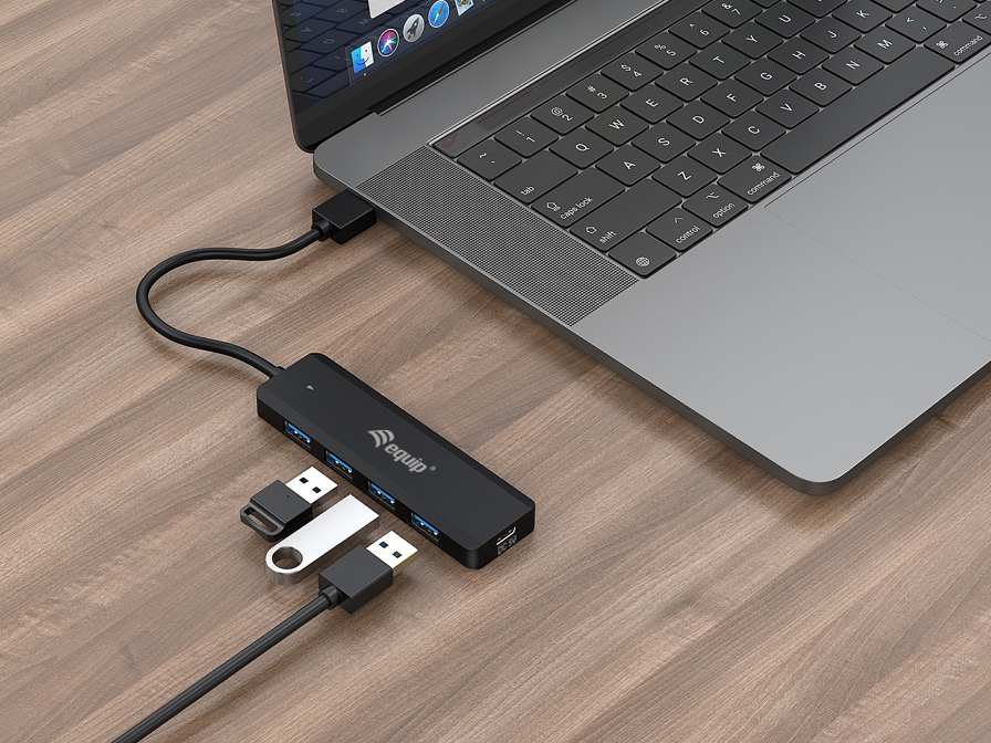 Equip 4-Port USB 3.2 Gen 1 Hub with USB-C Adapter – image 5