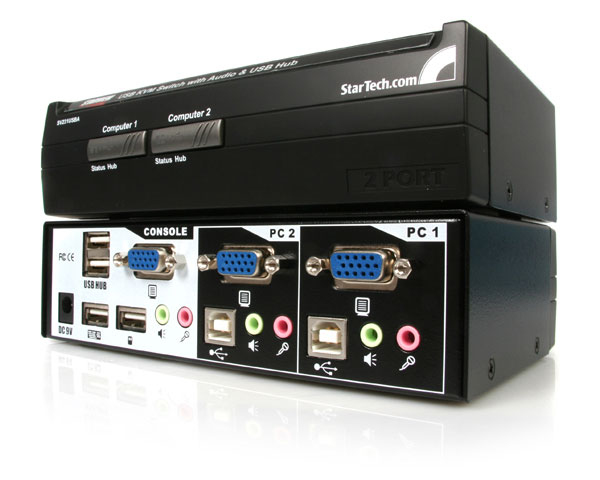 StarTech.com 2 Port USB Desktop KVM Switch with Audio Switching