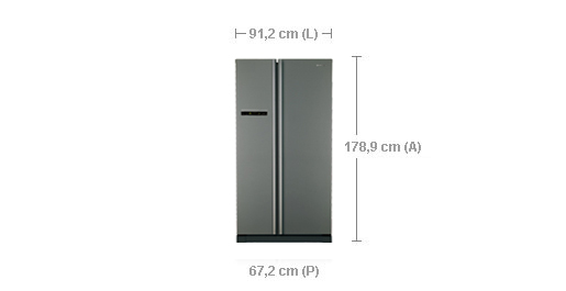 Samsung RSA1STMG side-by-side refrigerator Freestanding – image 3