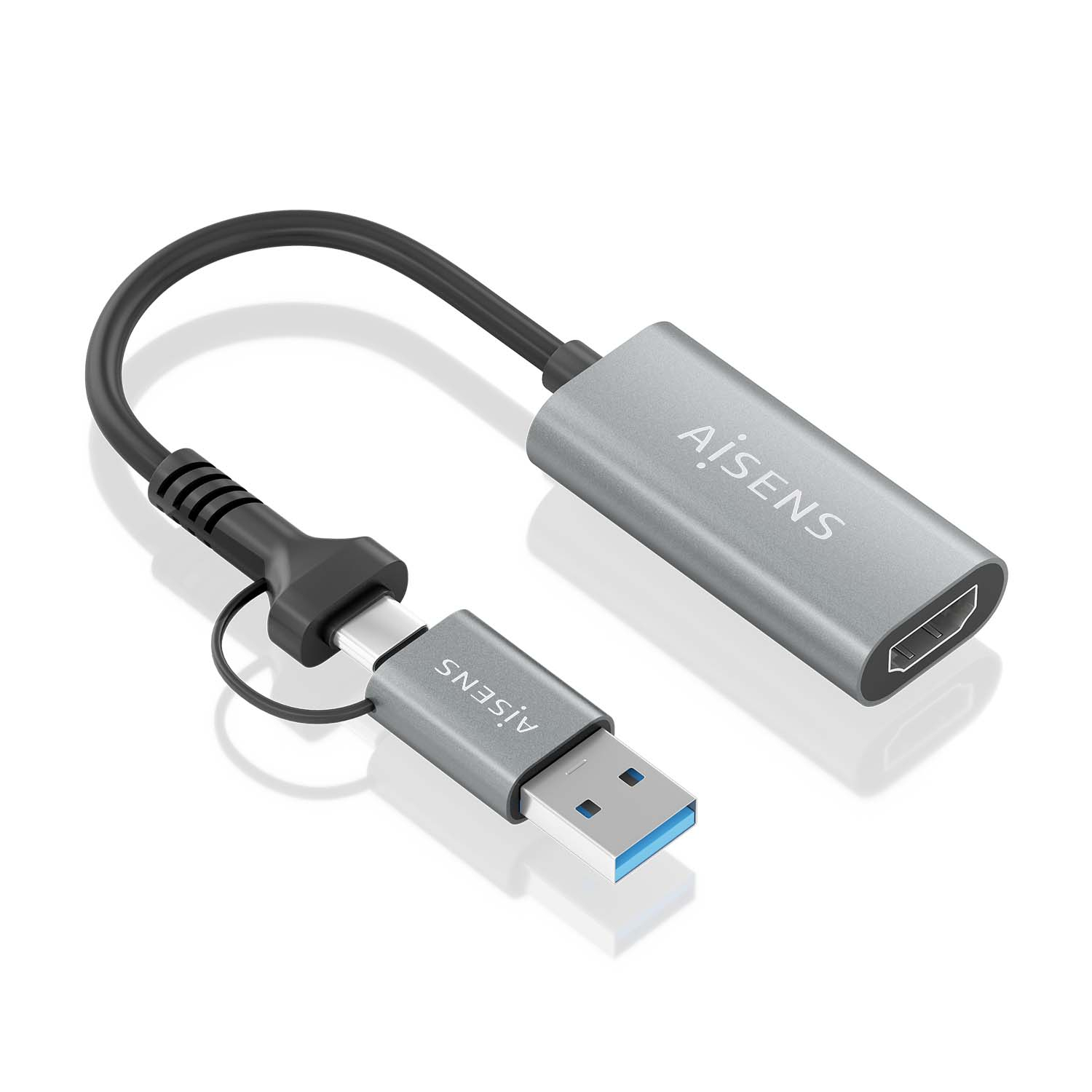 AISENS A109-0913 adattatore grafico USB 1920 x 1080 Pixel Grigio