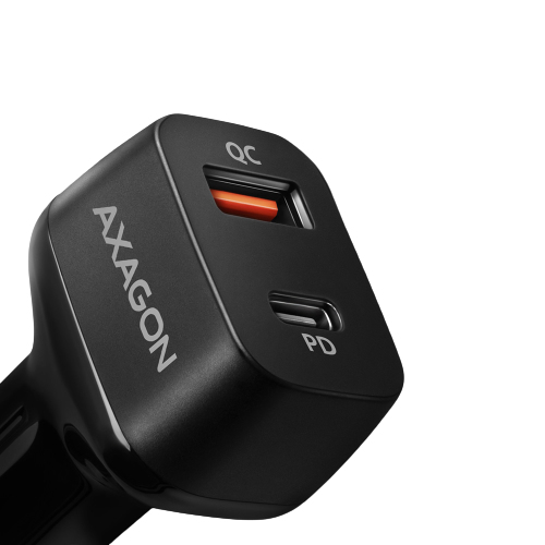 Axagon PWC-PQ38 mobile device charger Mobile phone, Laptop, Smartphone, Tablet, Universal Black Cigar lighter Fast charging Auto – image 2