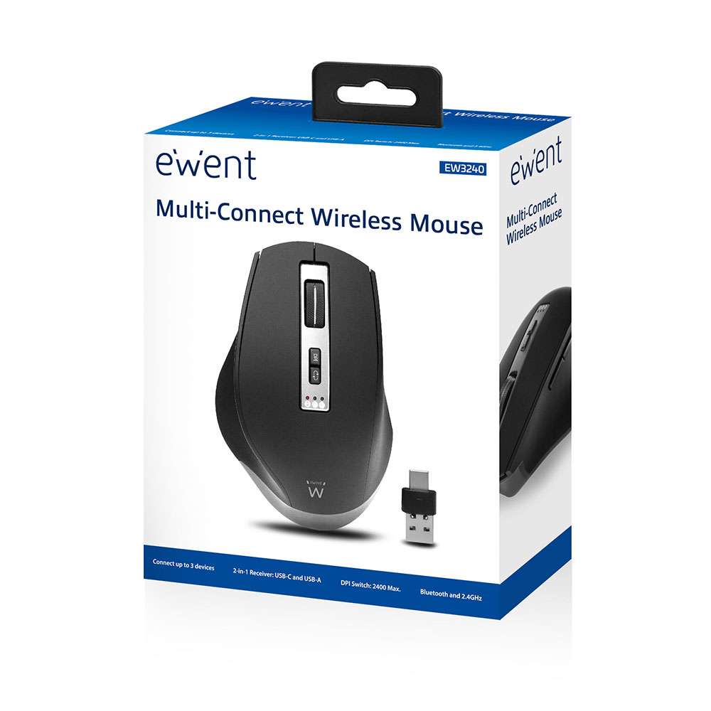 Ewent EW3240 mouse Office Right-hand RF Wireless + Bluetooth 2400 DPI – image 5