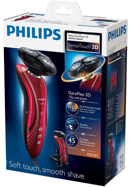 Philips SensoTouch 2D RQ1167/80 men's shaver Rotation shaver Trimmer Red – image 2