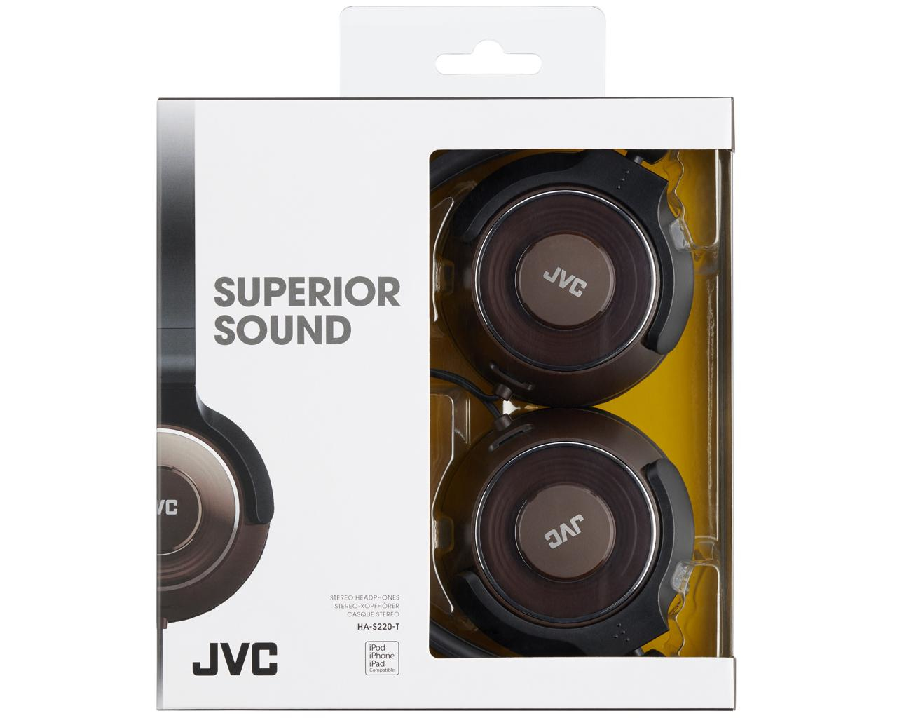 JVC HA-S220-T-E Headset Wired Head-band Music Black, Brown – image 2