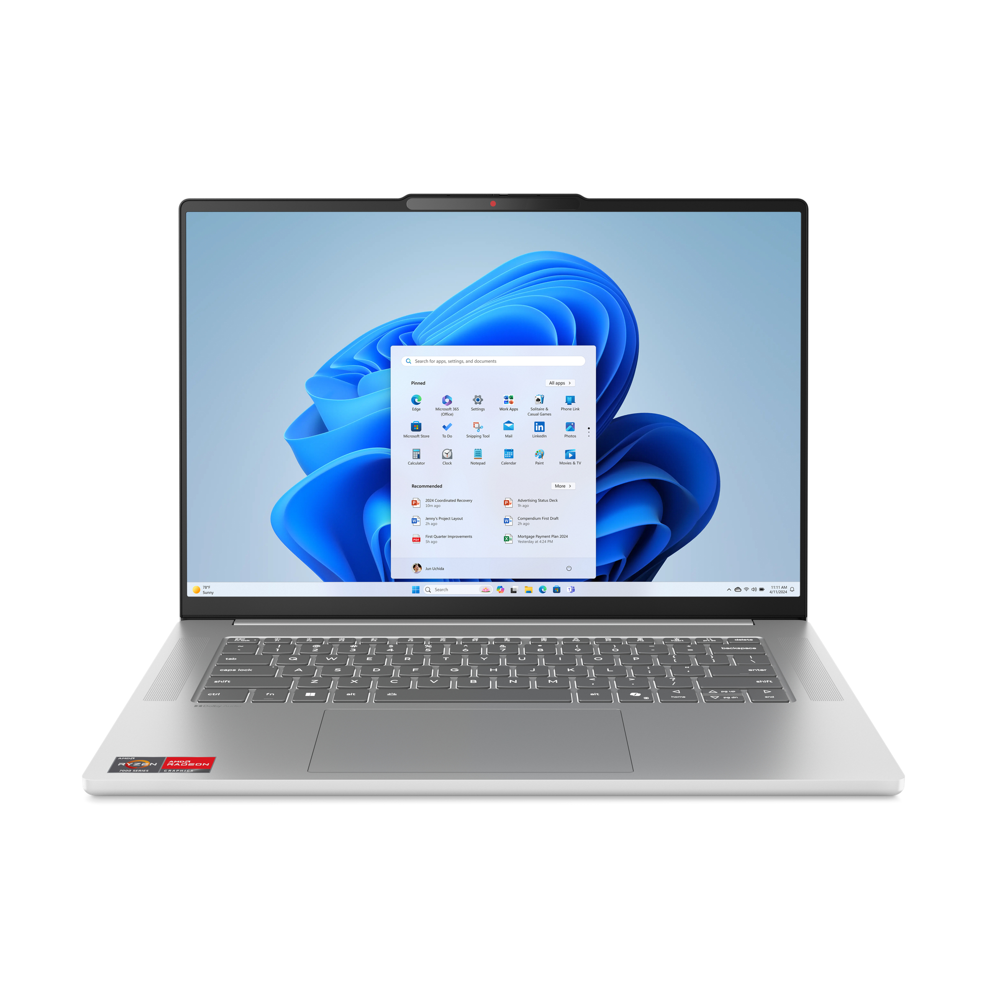 Lenovo IdeaPad Slim 5 15ARP10 AMD Ryzen™ 7 7735HS 38,4 cm (15.1") WQXGA 16 GB LPDDR5x-SDRAM 512 GB SSD Wi-Fi 6 (802.11ax) Win