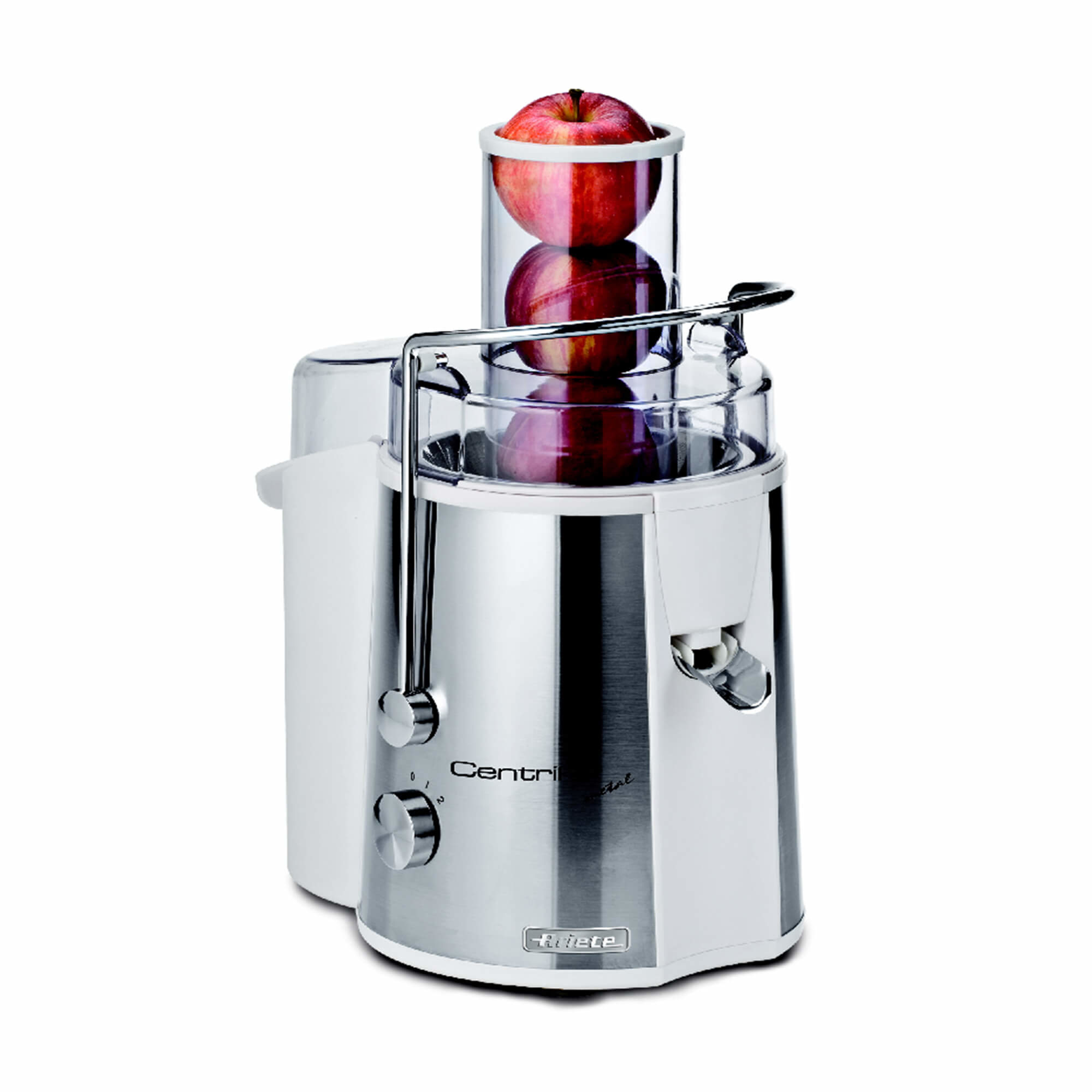Ariete 173 Centrika Metal - Centrifuge to extract fruit and vegetable juice - Drip spout - Stainless Steel - 700 Watt - White and Silver