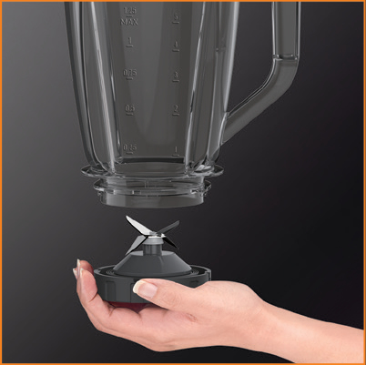 Krups KB4201 1.25 L Tabletop blender 600 W Grey, White – image 3