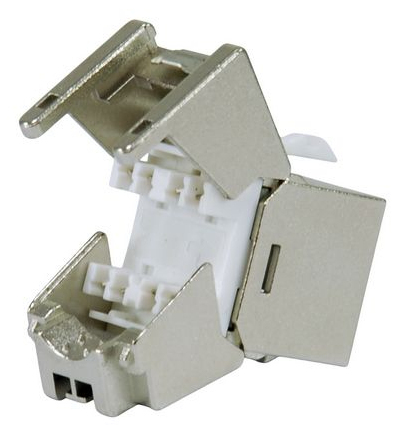 Cat.6A Slim Keystone Jack, werkzeuglos, geschirmt, 8 Stück/Set
