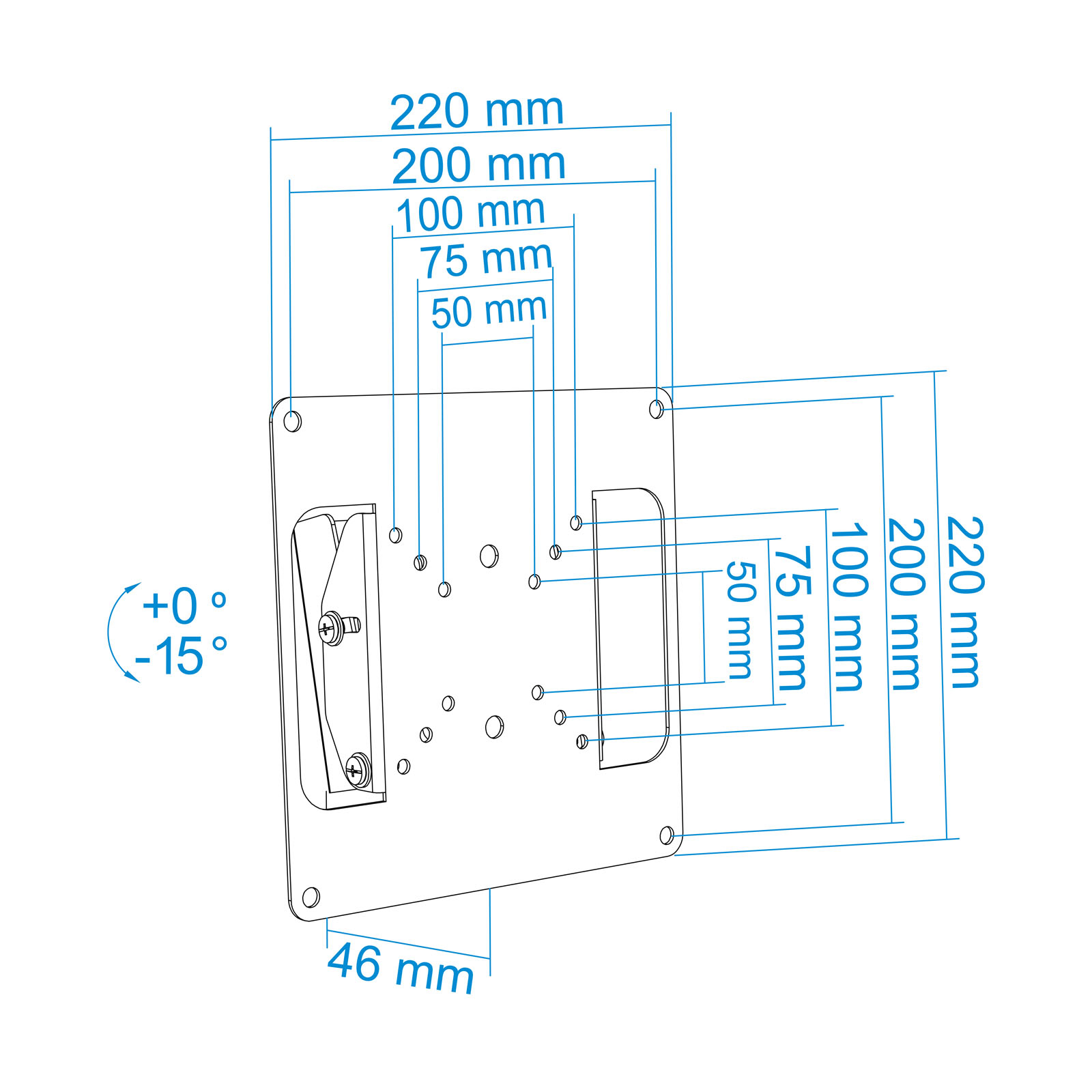 TooQ LP1132T-B TV mount/stand – image 6