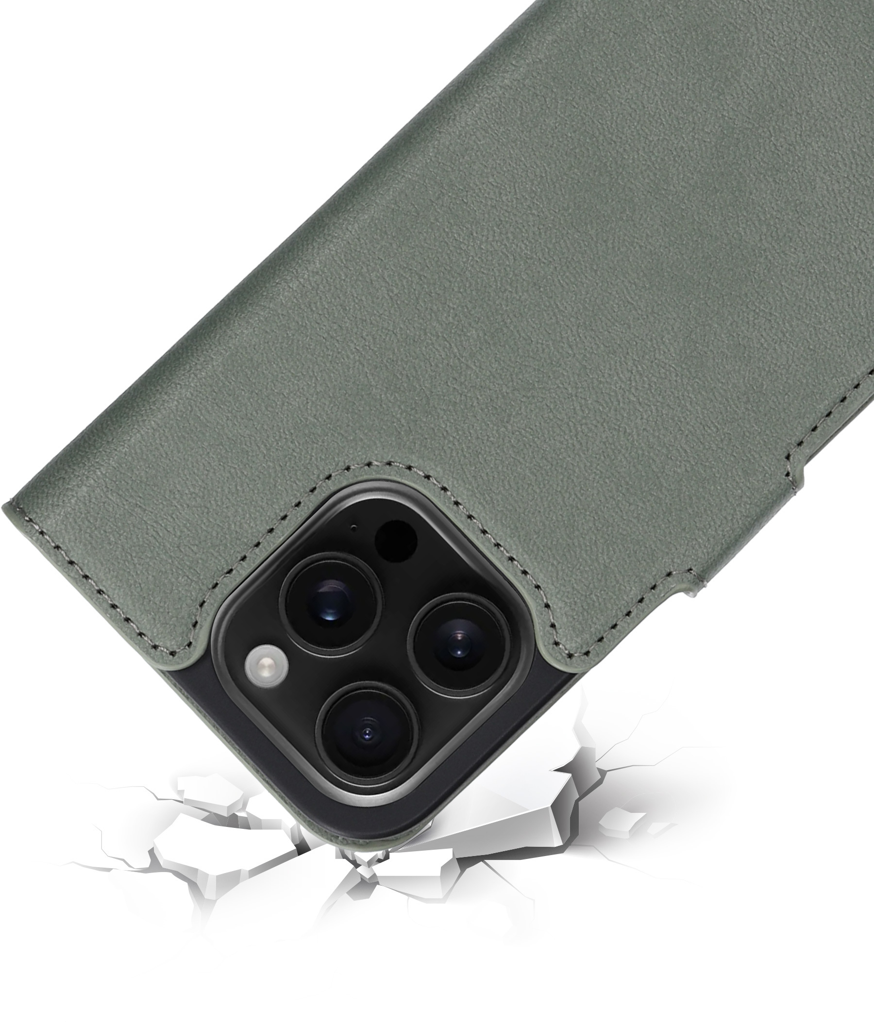 Mobiparts Classic Wallet Case Apple iPhone 16 Pro Stone Green (MagSafe Compatible) – image 2