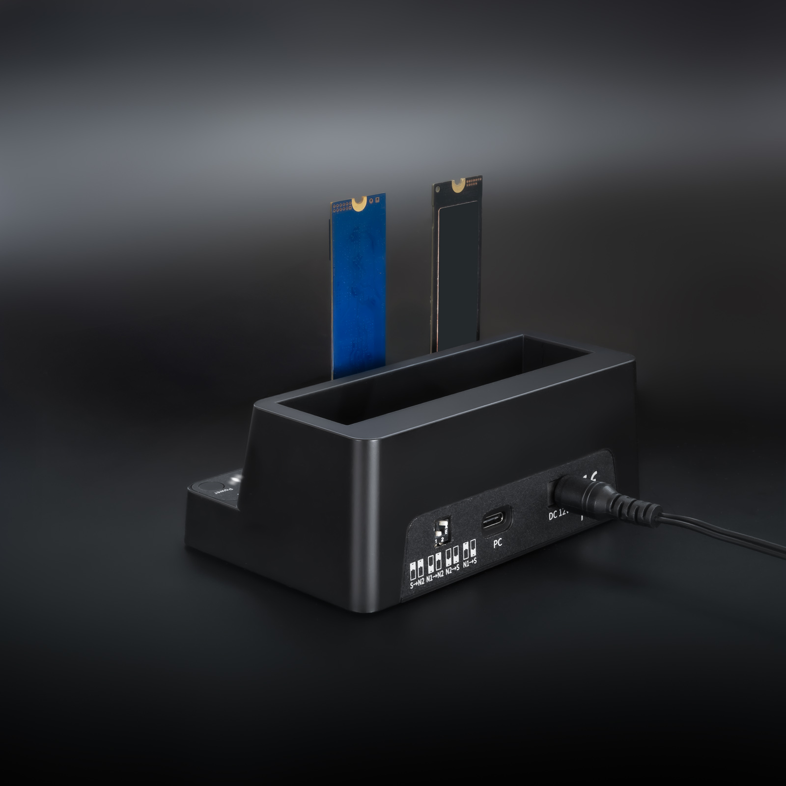 TooQ TQDS-502B storage drive docking station USB 3.2 Gen 1 (3.1 Gen 1) Type-C Black – image 6