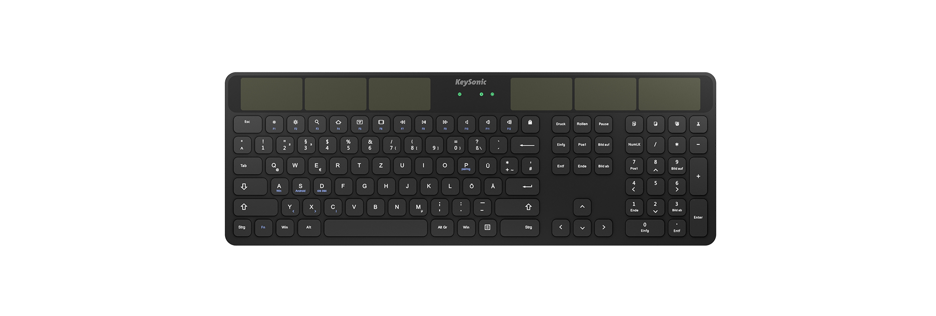 KeySonic KSK-8001BTS keyboard Home Bluetooth QWERTZ German Black – image 3