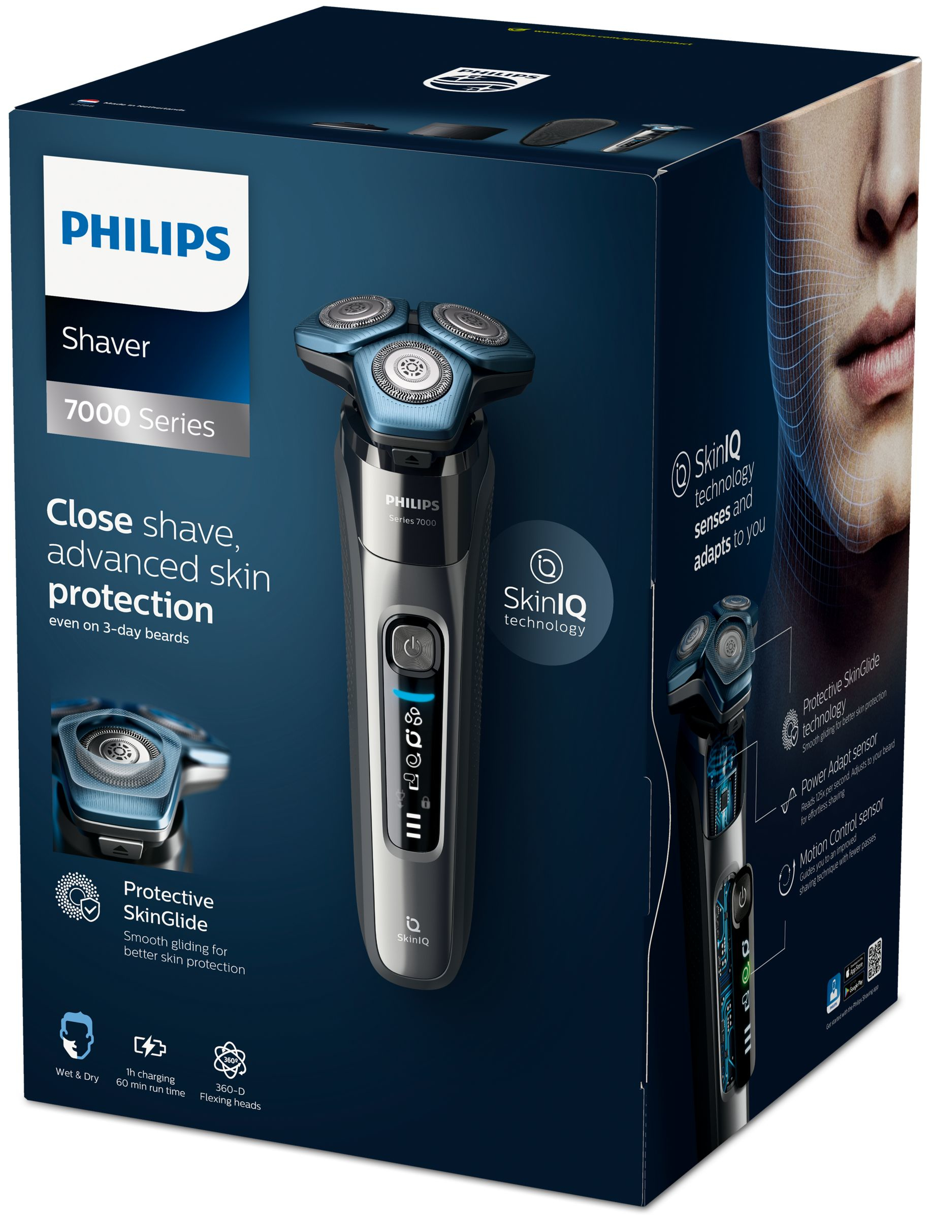 Philips SHAVER Series 7000 S7788/54 men's shaver Rotation shaver Trimmer Blue – image 2