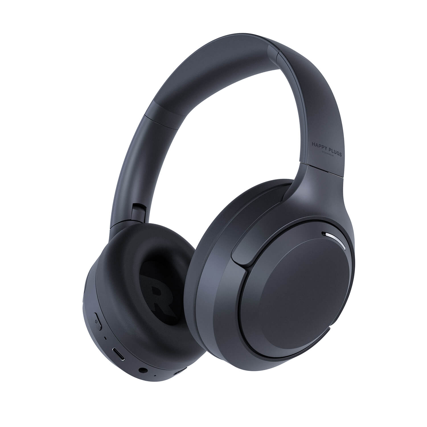 Happy Plugs Play Lite sankakuulokkeet FM-radiolla, musta – image 1