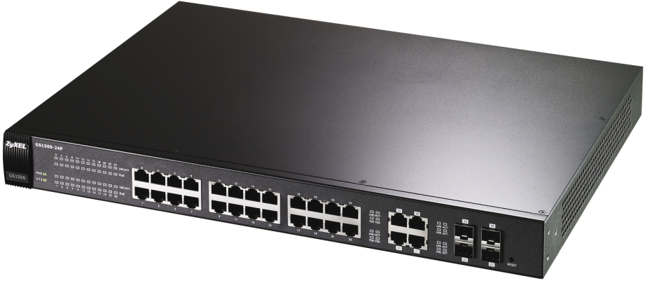 Zyxel GS1500-24P Managed L2 Power over Ethernet (PoE) Black