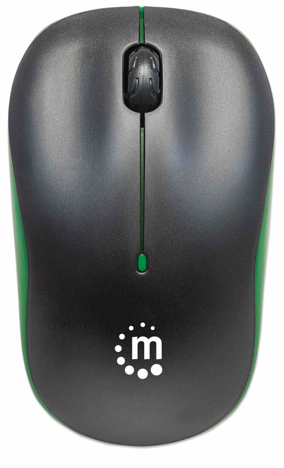 Manhattan Success Wireless Mouse (Promo), Black/Green, 1000dpi – image 3