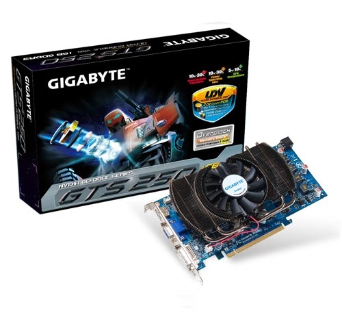 GIGABYTE GV-N250OC-1GI graphics card GeForce GTS 250