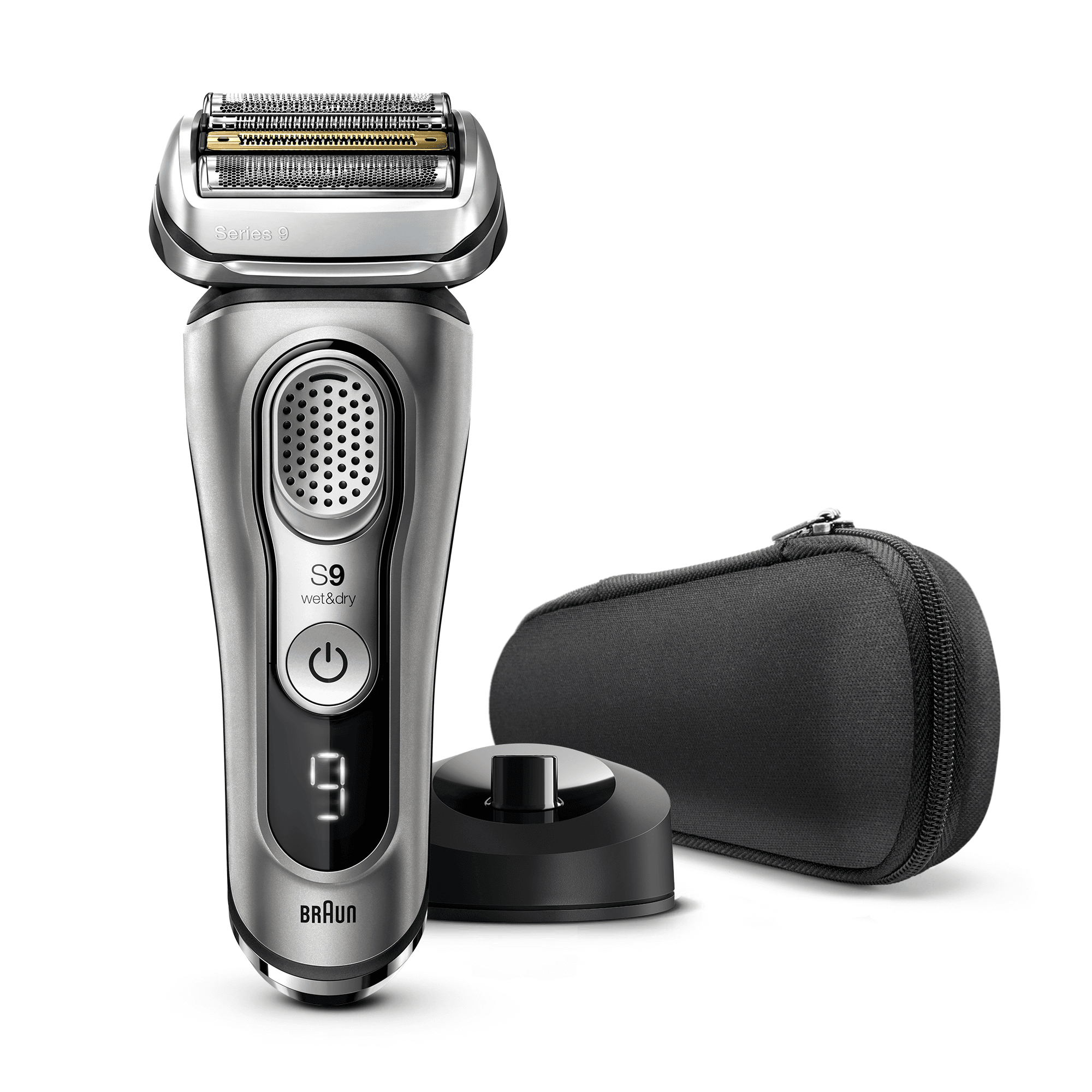 Braun Series 9 9345s Latest Generation Electric Shaver, Charging Stand, Fabric Case, Graphite